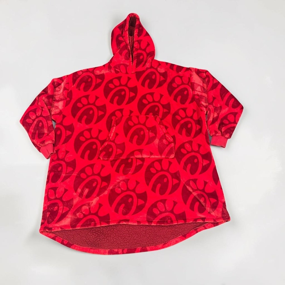Chick-Fil-A Authentic Originals Red Sherpa Lined Oversized Hoodie Blanket OSFM